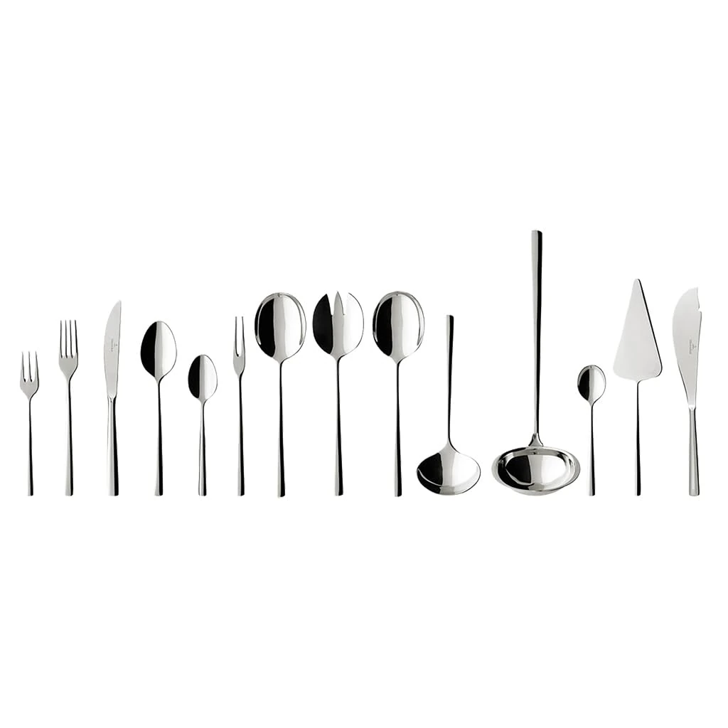 Villeroy & Boch Piemont Cutlery for up to 12 People, 70 Pieces, Stainless Steel