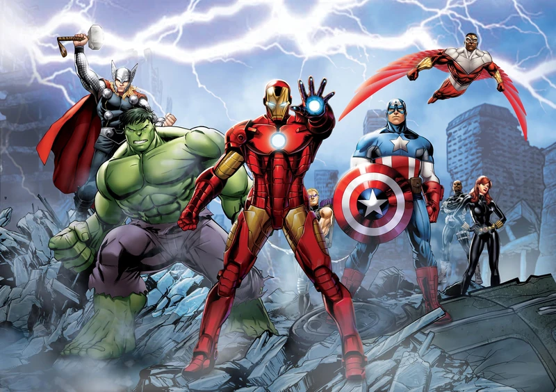 Marvel AG Design Giant Wall Poster 360x25 cm/1 1, 7x100 Inches Parts FTD 2230, Multi-Colour, 408 x 254 cm