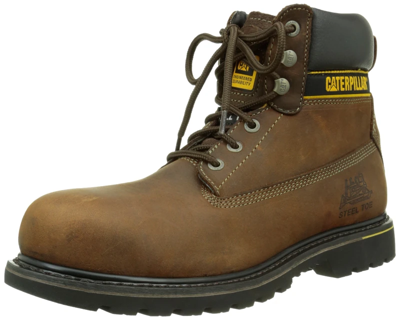 Cat Footwear Men's Holton Work Boots, Brown Dark Brown, 10 UK - Image 1