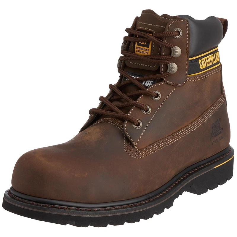 Cat Footwear Men's Holton Work Boots, Brown Dark Brown, 13 UK