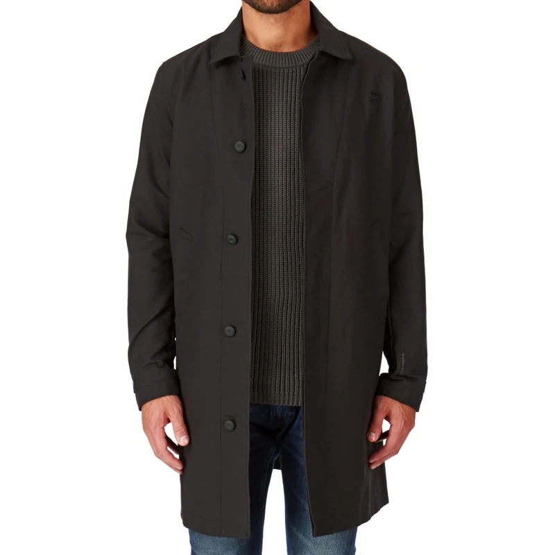 G-STAR RAW Men's lckst grb trnch Coat, Black (Raven), X-Small