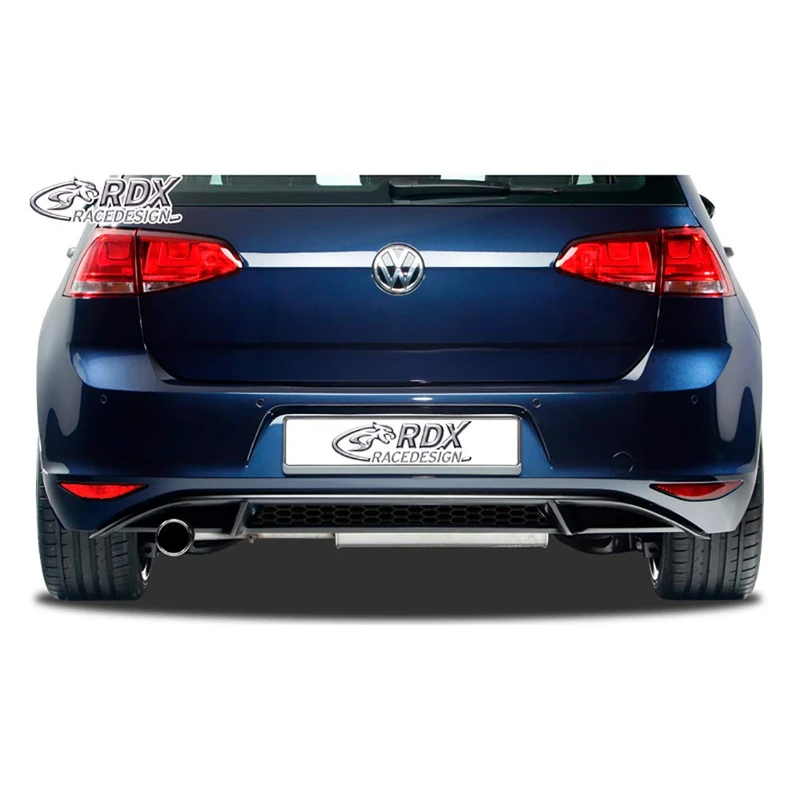RDX Racedesign Rear bumper skirt 'Diffusor' compatible with Volkswagen Golf VII HB 3/5-doors 2012- 'GTI-Look' excl. GTi/GTD (PUR)