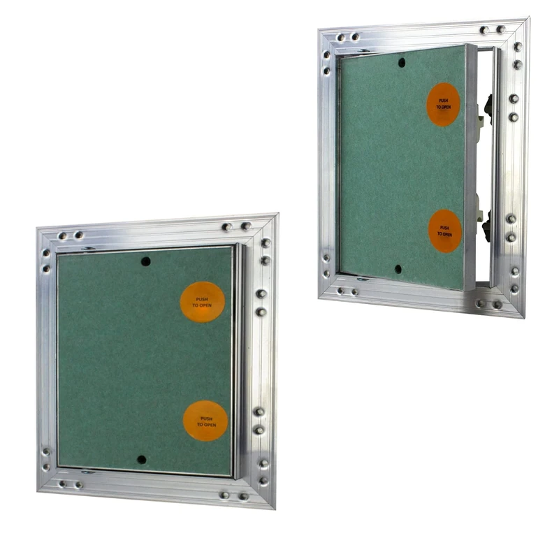 Inspection Flap GK Mat 400 x 400mm Plasterboard 12.5 mm KRAL12Inspection Door Inspection Flap Maintenance Opening Cleaning Door 40 x 40 cm with AluminiumFrameSuitable for MoistRoomsGreenDrywall