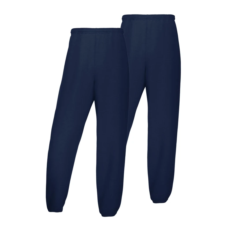 Hanes Men's EcoSmart Best Sweatpants, Athletic Lounge Pants with C ed Cuffs, Navy - 2 Pack, Small