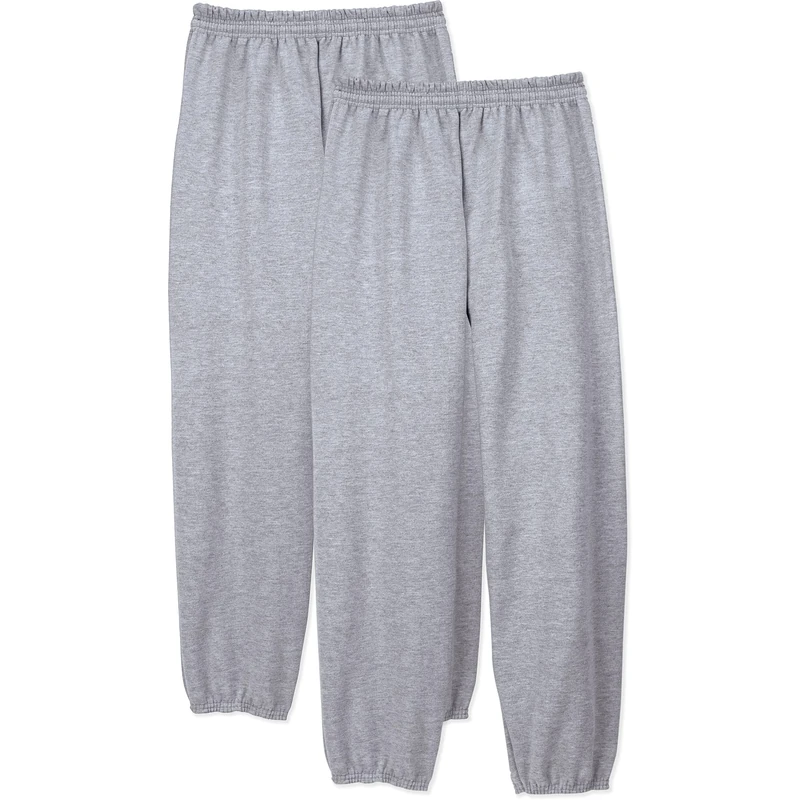 Hanes Men's EcoSmart Fleece Sweatpant, Light Steel, 3X-Large (Pack of 2)