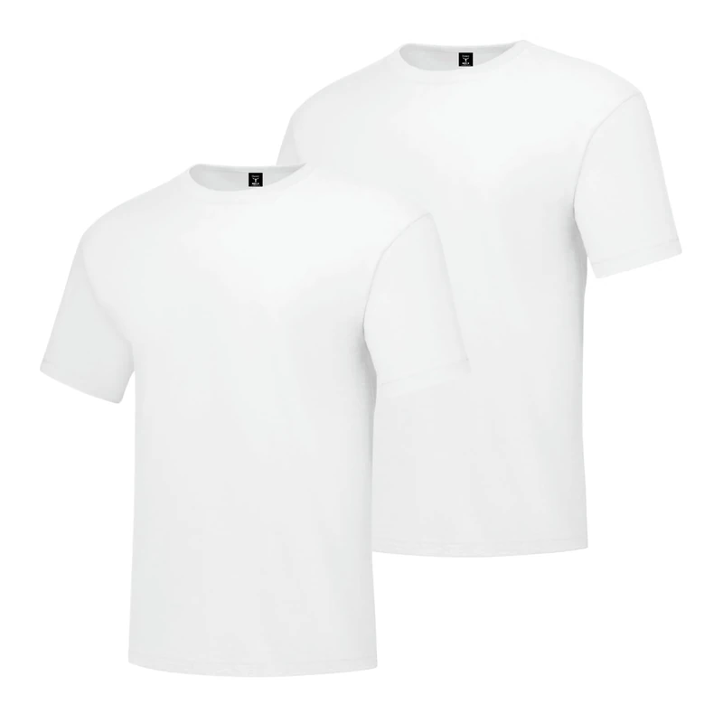 Hanes Men's Tall Short Sleeve Beefy-T, White, XX-Large/Tall (Pack of 2)