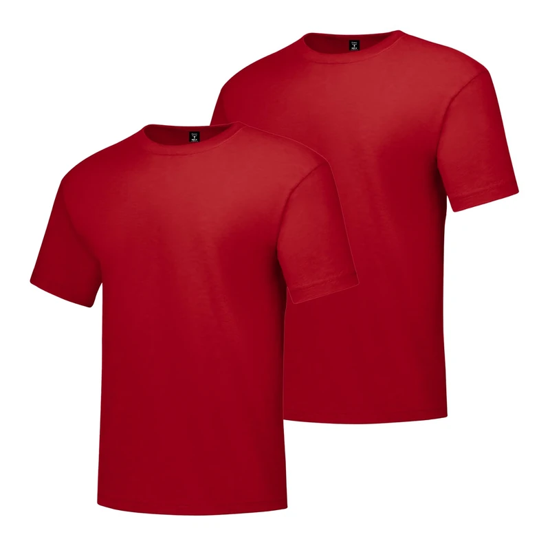Hanes Men's Tall Short Sleeve Beefy-T, Deep Red, 4X-Large/Tall (Pack of 2)