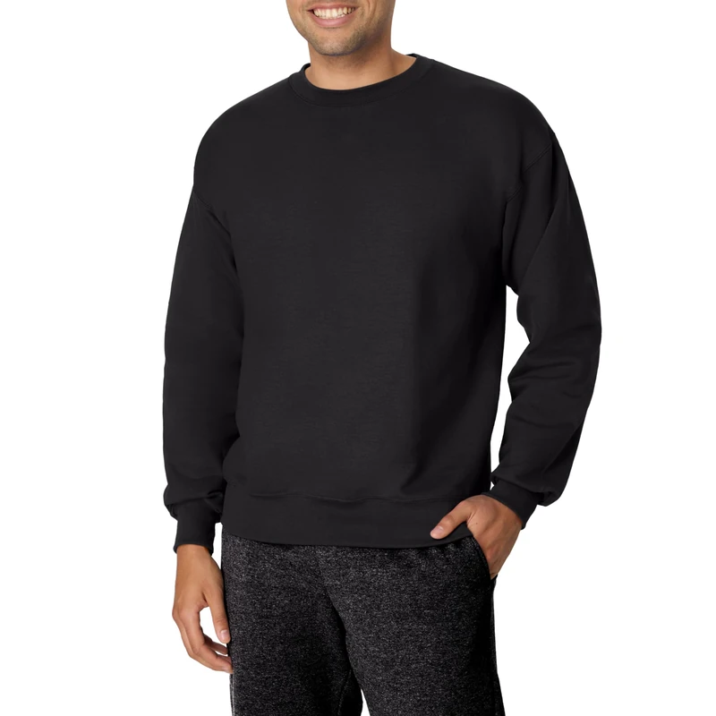 Hanes Men ultimate athletic sweatshirts, Black, M UK - Image 1