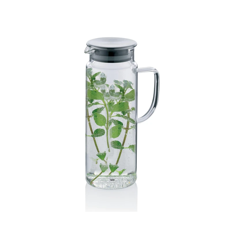 Kela 11398 Glass Juice Jug, Stainless Steel lid, 1.6 L, Pitcher