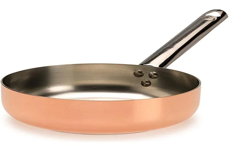 Pentole Agnelli ALCU111PI24 Tin-Plated Copper pan with a Stainless Steel Tubular Handle and Induction Bottom, 24 cm