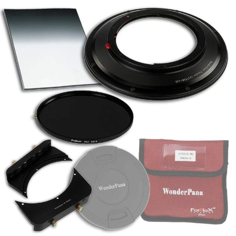 WonderPana 66 FreeArc Essentials ND 0.6HE Kit - Rotating 145mm Filter System Holder, Lens Cap, Fotodiox Pro 6.6"x8.5" 0.6 (2-stop) Hard Edge Grad ND and 145mm ND16 (4-Stop) Filters for Canon 17mm TS-E Super Wide Tilt/Shift f/4L (Full Frame 35mm) - Image 1