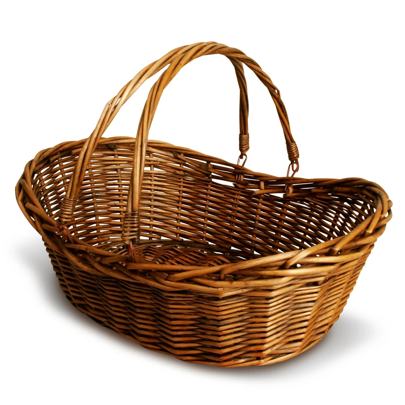 Wald Imports Willow, Wicker/rattan, Picnic Basket Dark Brown, M