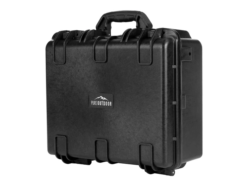 Monoprice Weatherproof Hard Case with Customizable Foam - Shockproof, IP67 Level Dust and Water Protection Up to 1 Meter Depth, 19in x 16in x 8in, 28.5 Liter, Black - Pure Outdoor Collection