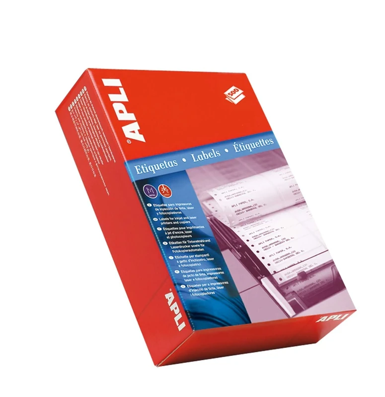 Apli - Continuous Folded Zig-zag Label 101.6 x 74.1mm 500 Sheets 12000 Labels