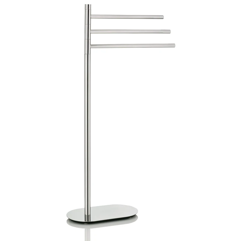 kela towel rail upright 85cm, swivelling, towel rail with 3 towel rails, LUCIDO, chrome-plated stainless steel, glossy