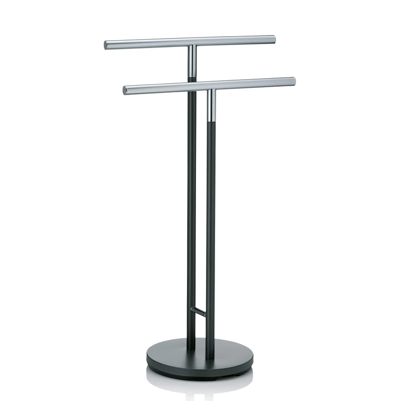 Kela towel rail standing 92.5cm, towel rail with 4 towel rails, SINERIO, anthracite glossy