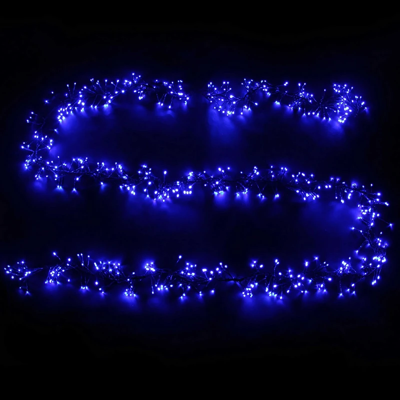 WeRChristmas 5 m 640 LED Snowing Effect Cluster Christmas Light String Decoration, Blue