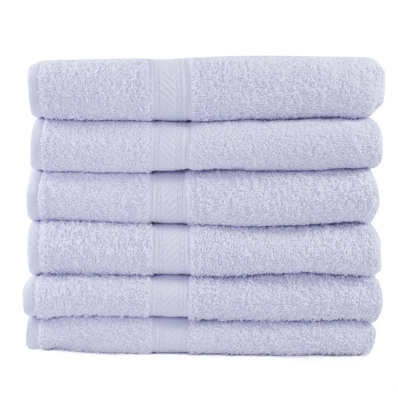 Westward Ho! 70 x 120 cm Combed Cotton Bath Towel, Pack of 6, Lilac