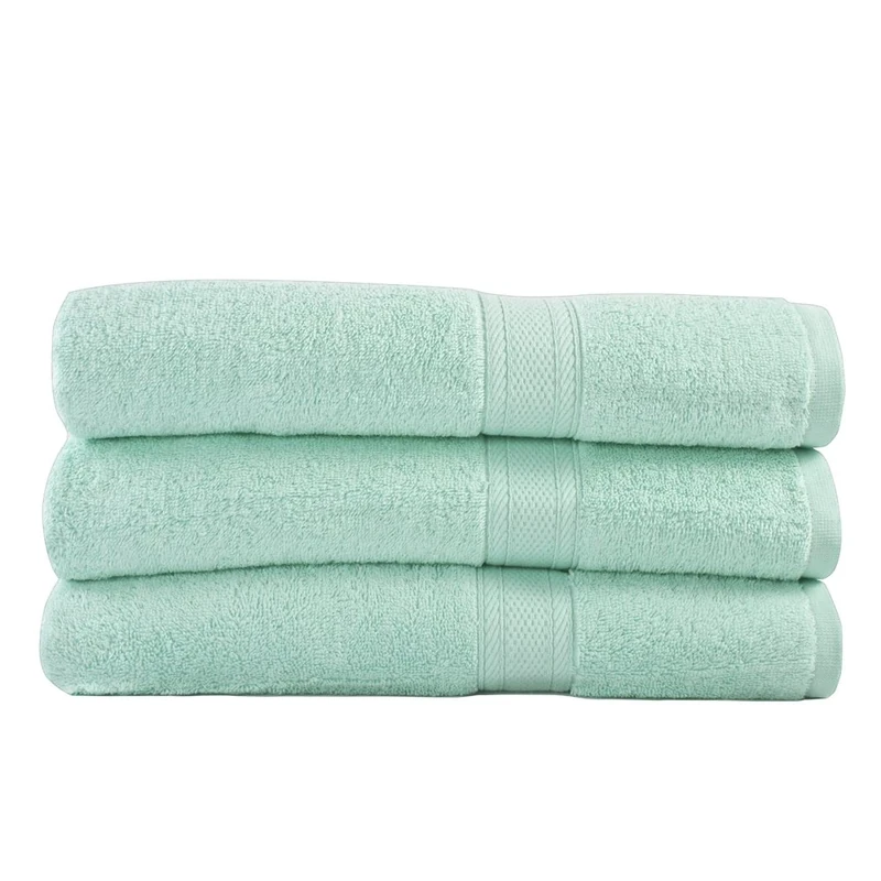 Go West 100 x 150 cm Combed Cotton Bath Sheet Towel, Pack of 3, Aqua