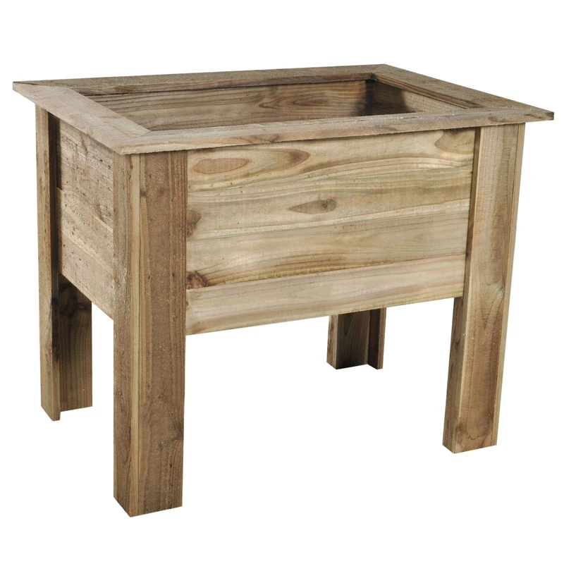 Forest Garden Deep Root Planter 1m x 0.7m Raised Wooden Garden Bed