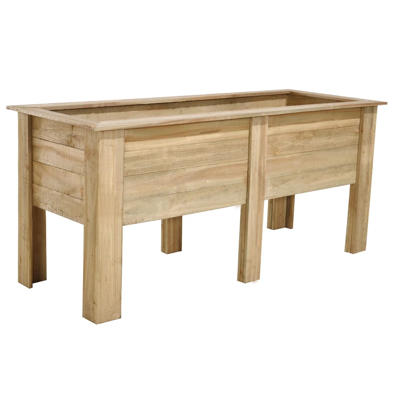 Forest Garden 1.8m Pressure Treated Wooden Deep Root Planter, 1.8 m/350 litre