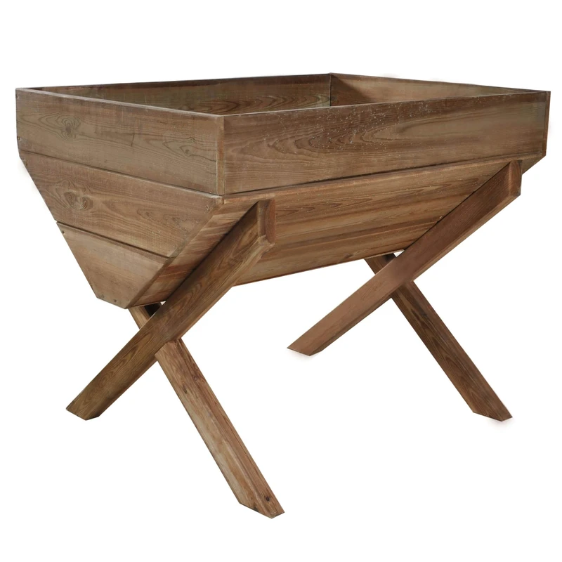 Forest Garden 1m Pressure Treated Wooden Kitchen Garden Trough, 121 litre