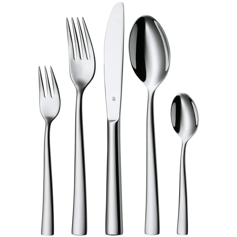 WMF 1166916040 Philadelphia Cromargan Cutlery Set for 6 People, Silver, 30-Piece