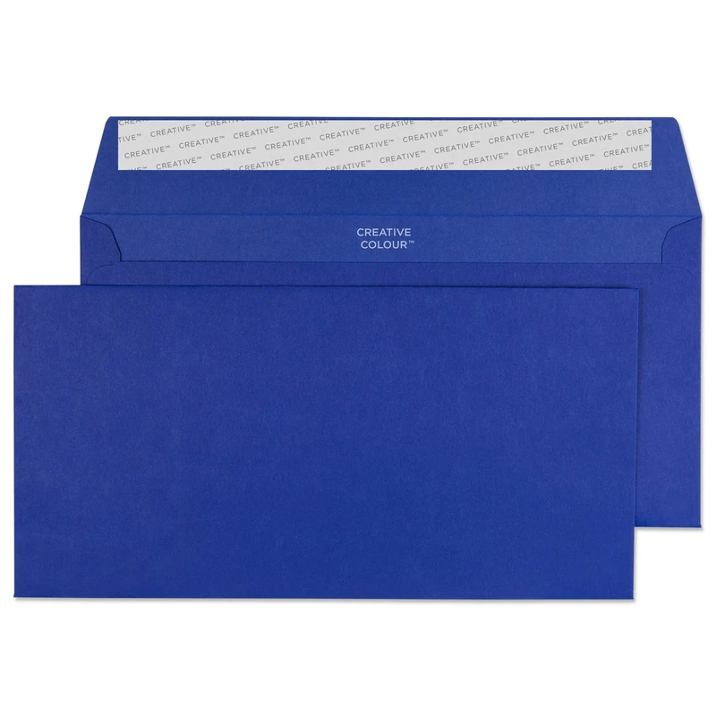 Blake Creative Colour DL+ 114 x 229 mm 120 gsm Peel & Seal Wallet Envelopes (243) Victory Blue - Pack of 500