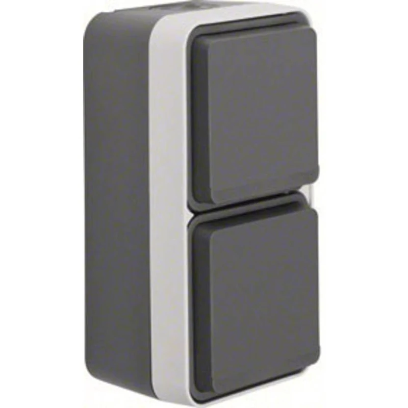 Hager Berker Berk Schuko 47703525 2-Way AP Socket