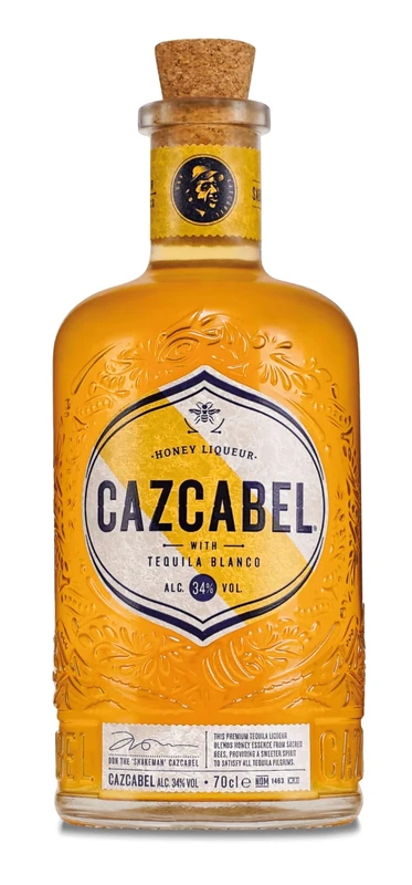 Cazcabel Honey Tequila Liqueur| 70 cl | 34 Percent ABV | Perfect for Cocktails and Shots | Premium Honey