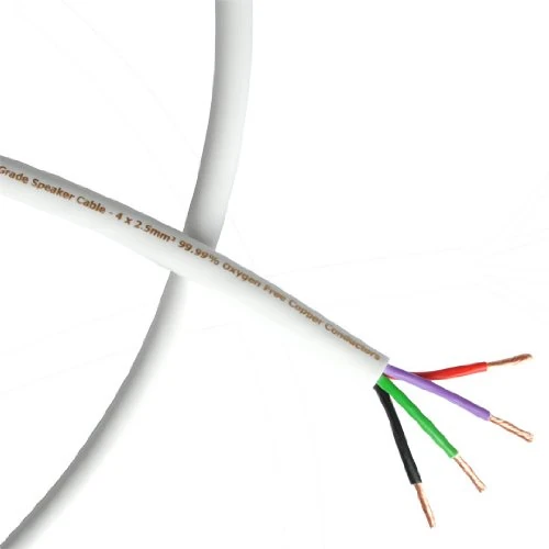 Fisual S-Flex Studio Grade White Speaker Cable 4 x 2.5mm (20m)