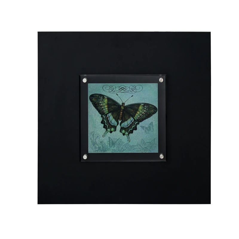 Premier Housewares 1-Piece Butterfly Design 2 Framed Wall Art