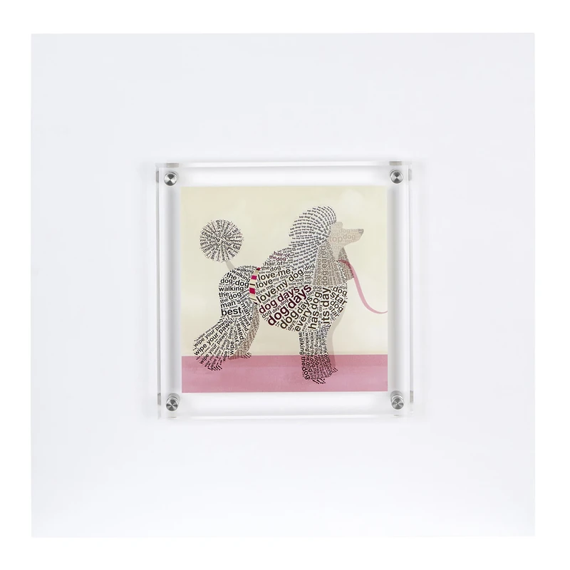 Premier Housewares Poodle Design Framed Wall Art