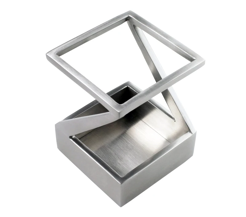 ArtsOnDesk Modern Art Pen and Pencil Holder St203 Stainless Steel Satin Finish Patented Deck Accessory Desktop Pen Case Cup Tray Stand Office Organizer Corporate