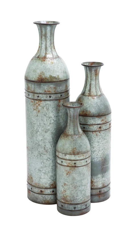 The Cool Set of 3 Metal Vase