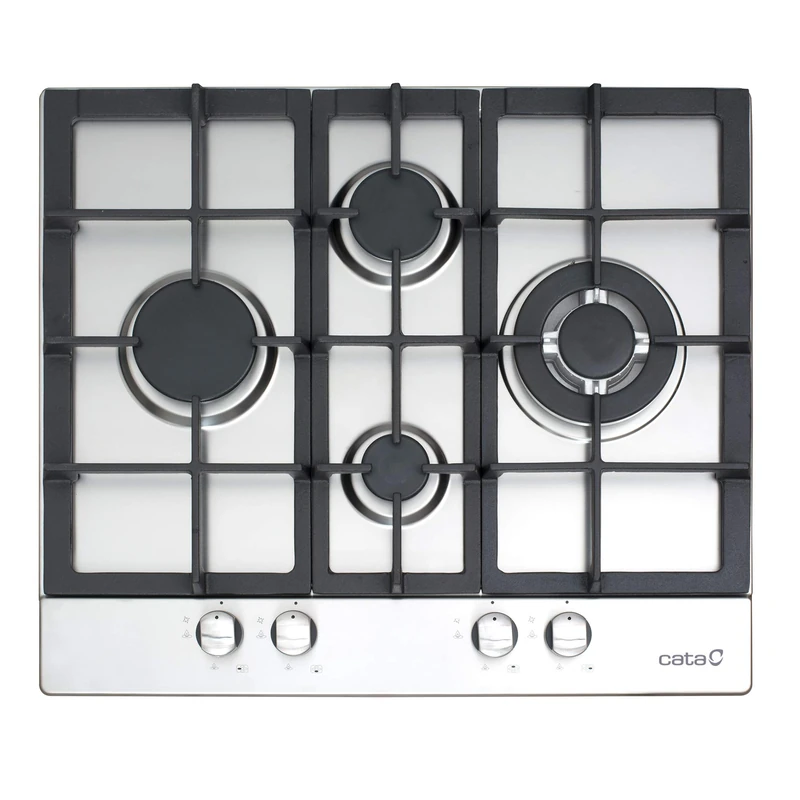CATA LGD 631 631-Plate (Built-in, Gas, Black, Stainless Steel, Rotary, Top Front, 58 cm), 1750 W, Glass