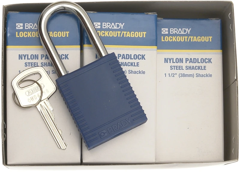 Signs & Labels FLOL15A Lockout Safety Padlock (Pack of 6) - Blue