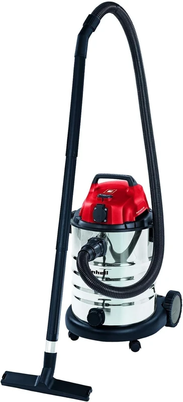 Einhell Wet and Dry Vacuum Cleaner 1500W, 30L Stainless Steel Tank, Power Take Off, incl. Plastic Suction Hose, Floor/Crevice Nozzle, filters TE-VC 1930 SA