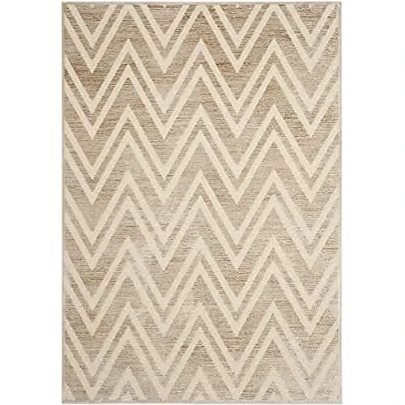 Safavieh Transitional Indoor Woven Rectangle Area Rug, Paradise Collection, PAR356, in Stone, 160 X 229 cm for Living Room, Bedroom or Any Indoor Space