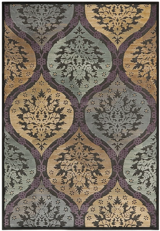 Safavieh Transitional Indoor Woven Rectangle Area Rug, Paradise Collection, PAR189, in Charcoal / Multi, 160 X 229 cm for Living Room, Bedroom or Any Indoor Space