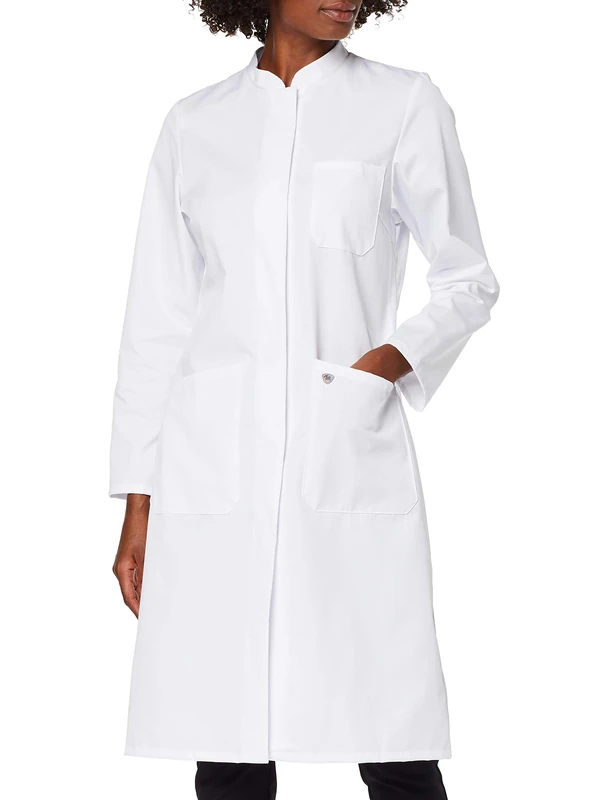 BP 1614-485-21-40n, Women's coat, Long sleeve, stand-up collar 215,00 g/m², fabric blend white, 14n