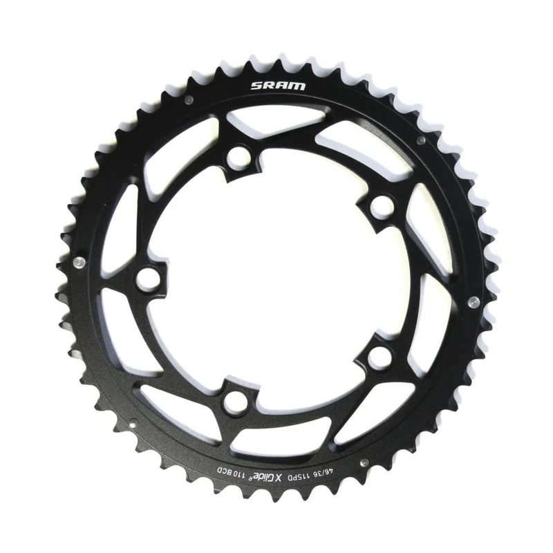 Sram Road Chain Ring 50T 11 Speed Yaw S3 Hidden Bolt/Non-Hidden Bolt 110 mm Aluminium 5 mm BB30 or GXP (50-34) - Blast Black