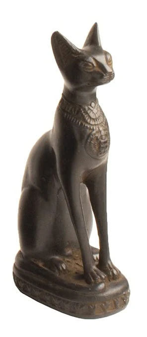 Discoveries Egyptian Imports Bastet Cat Goddess Statue - Black - 5.5" Tall - Made in Egypt