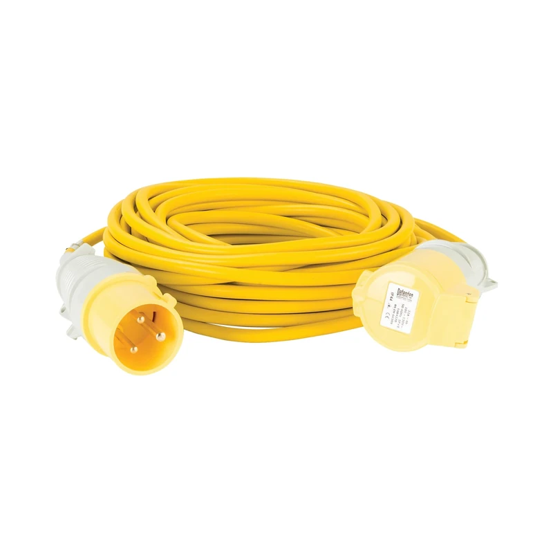 Defender Extension Lead Yellow 2.5mm2 32A 14m 110V (E85235)