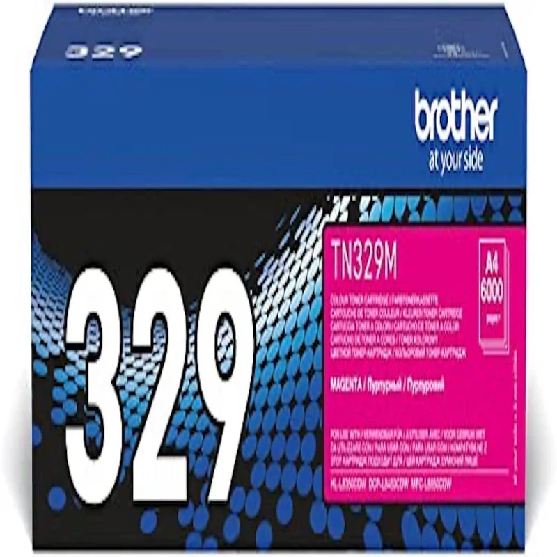 Brother TN-329M Toner Cartridge, Magenta, Single Pack, Super High Yield, Includes 1 x Toner Cartridge, Brother Genuine Supplies
