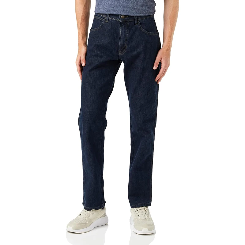 Wrangler Herren Durables Regular Fit Jeans, Darkstone Blue, 33W / 34L