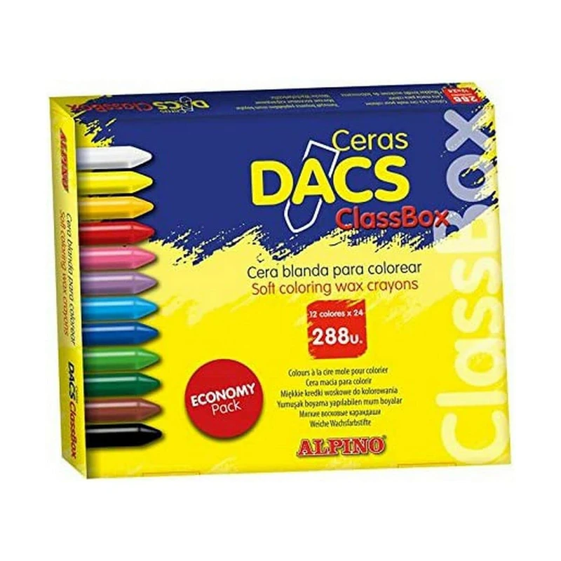 Economy Pack of waxes Dacs 288 Units (24 Units x 12 Colours) - Image 1