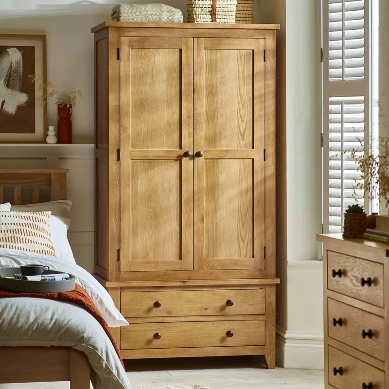 Julian Bowen Marlborough Combination Wardrobe, Oak