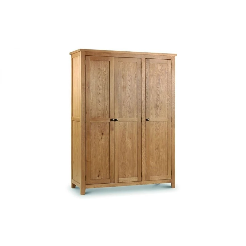 Julian Bowen Marlborough 3 Door Wardrobe, Oak