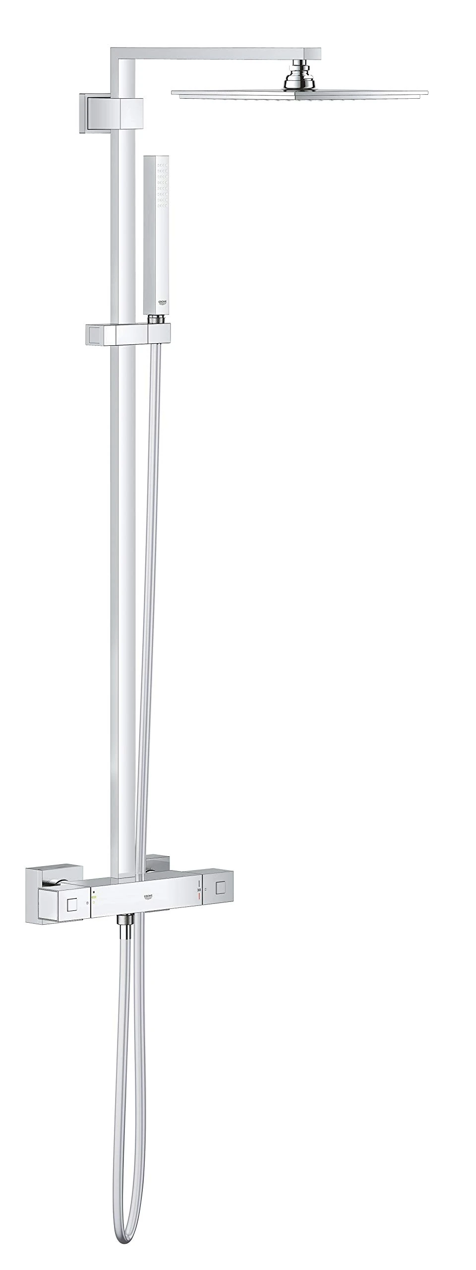 GROHE 26087000 Euphoria Cube 230 Shower System with Thermostat, XX-Large